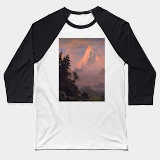 Sunrise on the Matterhorn is painting by American artist Albert Bierstadt. Baseball T-Shirt